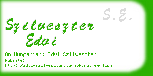 szilveszter edvi business card